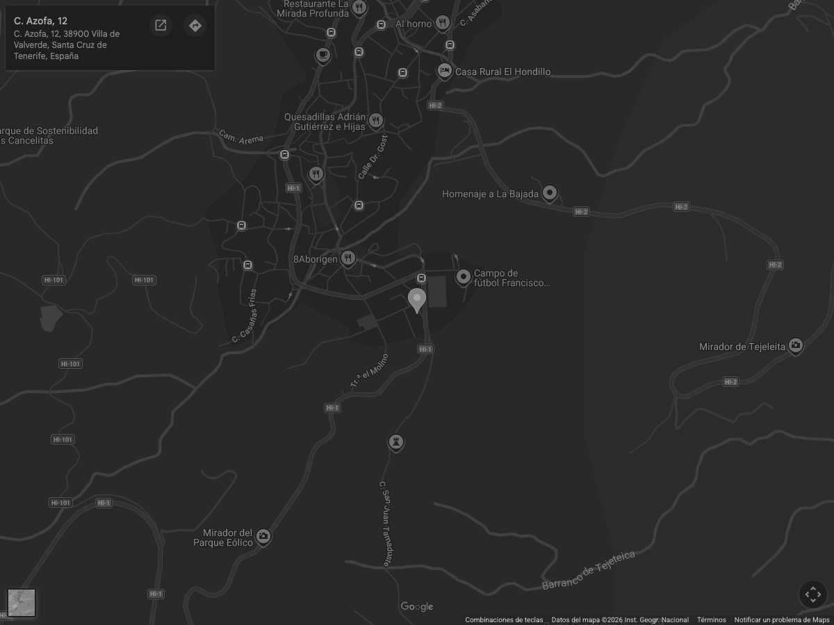 Mapa de C. Azofa, 12 · 38900 Villa de Valverde · El Hierro